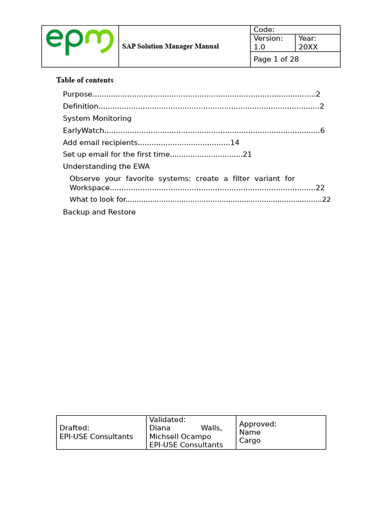 SAP Solution Manager User Manual | PDF | Backup | Databases