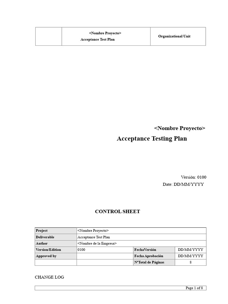 Acceptance Test Plan Overview | PDF | Computer Programming | Software ...