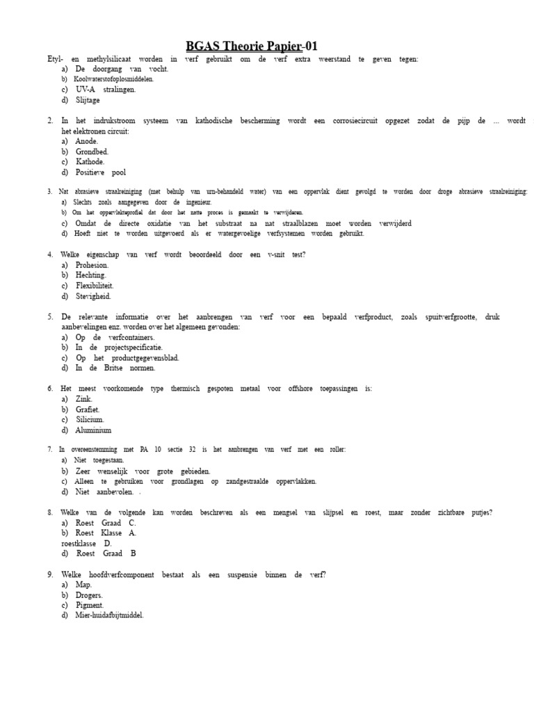 BGAS Theorie Papier | PDF
