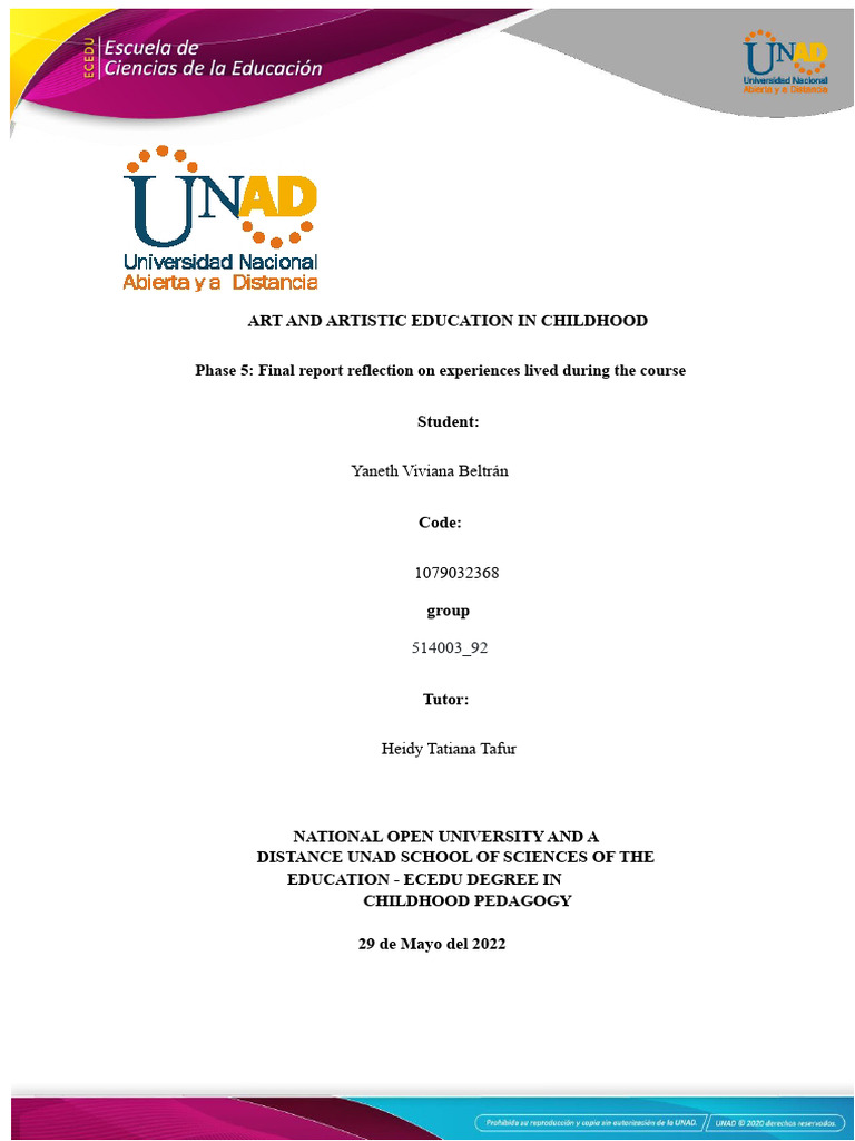 Art and Artistic Education in Childhood Phase 5 | PDF | Learning ...