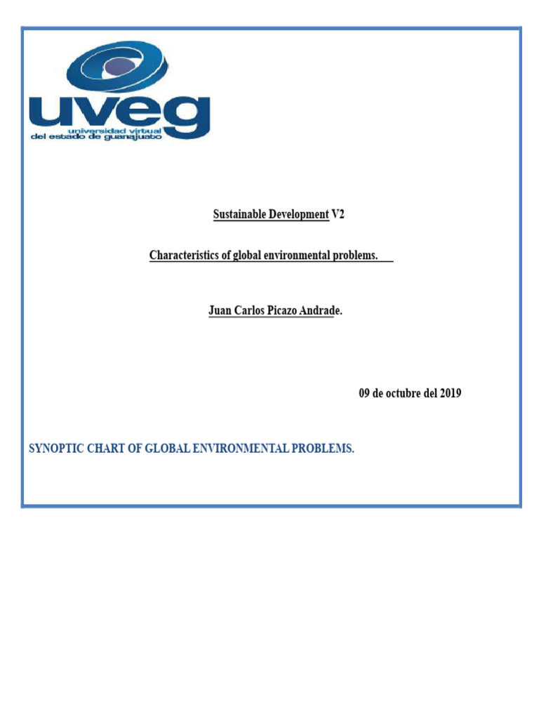 Global Environmental Issues Overview | PDF | Habitat Destruction ...