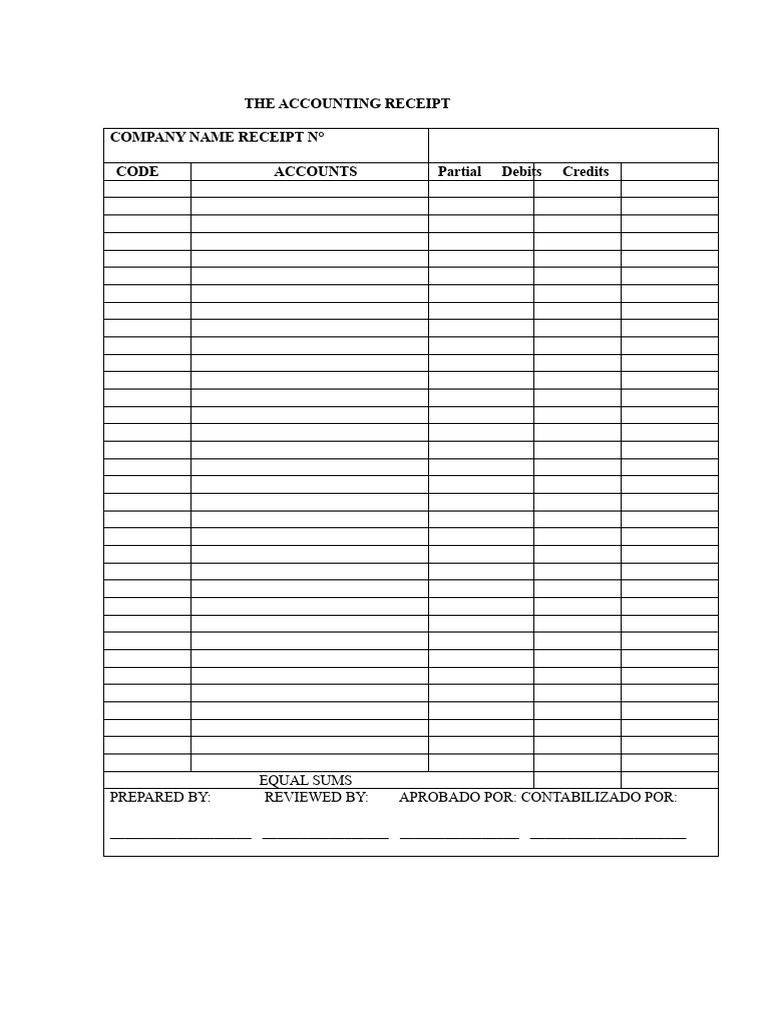 Accounting Receipt Template | PDF