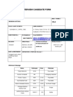 Interview Candidate Form