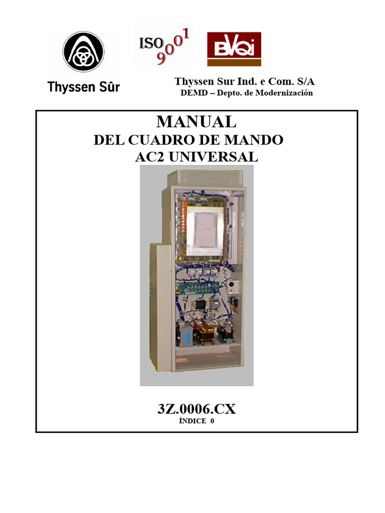 AC2 Cuadro Universal PDF | PDF | Ascensor | Corriente continua