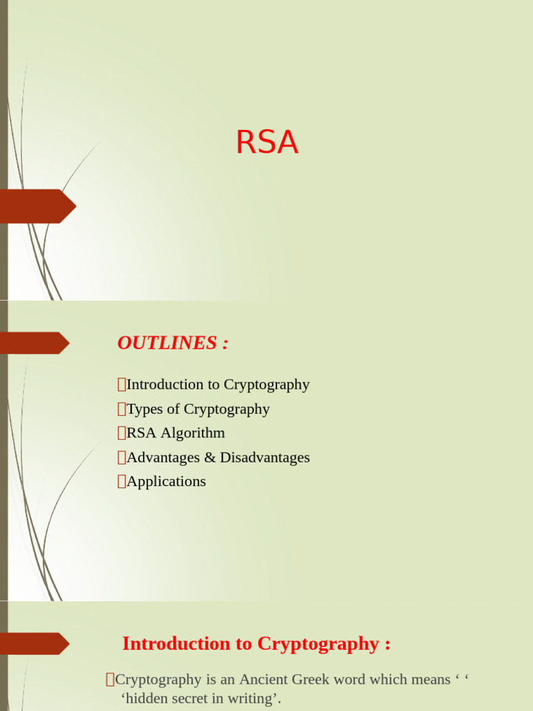 Understanding RSA Algorithm Basics | PDF | Cryptography | Public Key ...