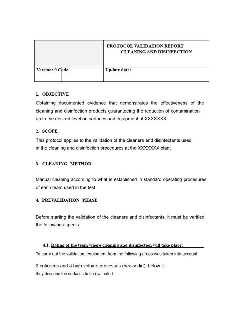 Cleaning and Disinfection Validation Report | PDF | Disinfectant