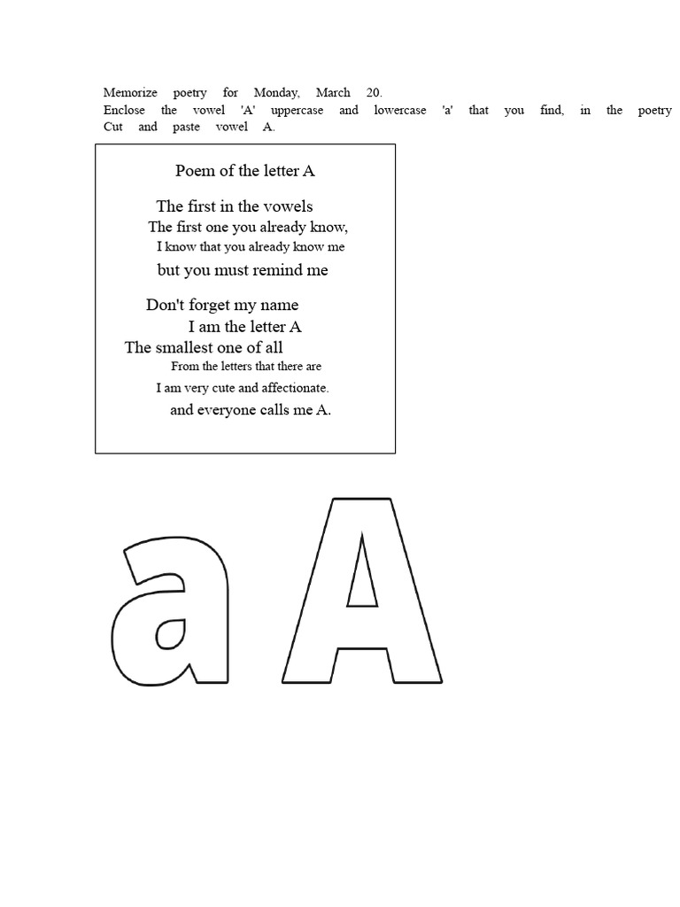 Letter A | PDF