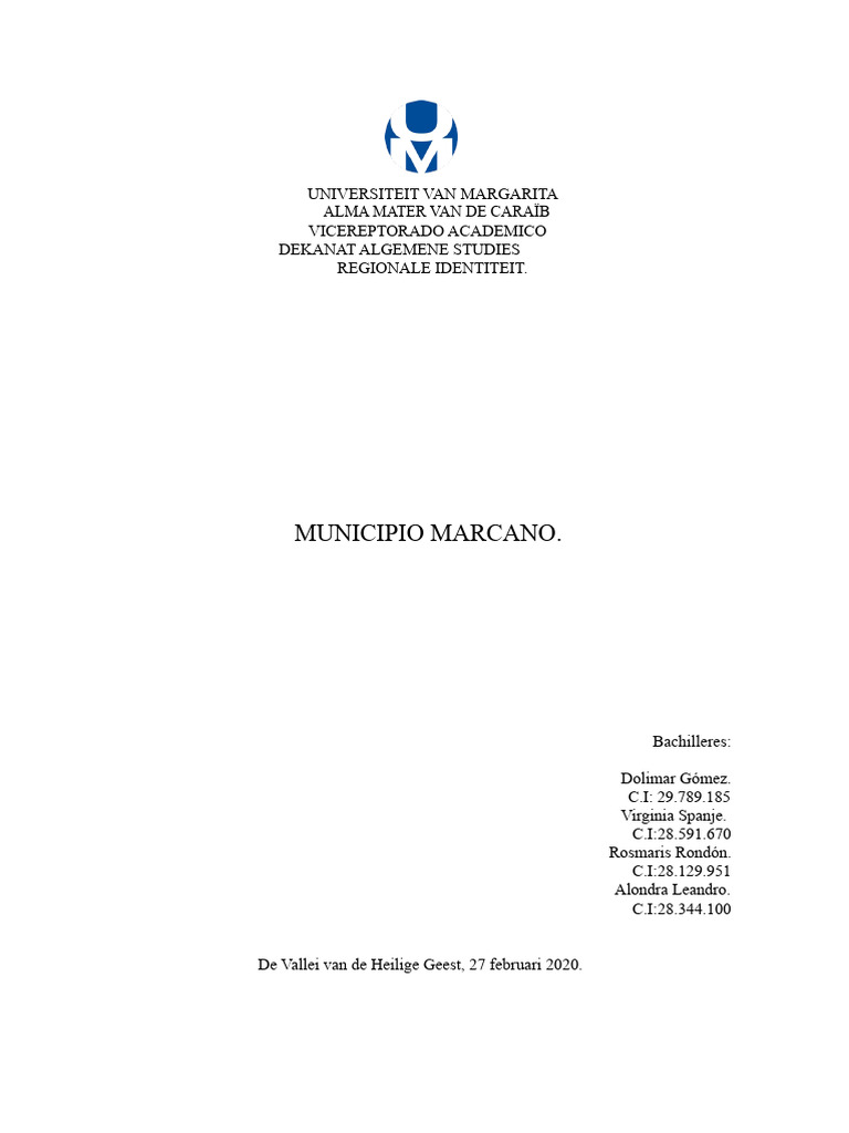 Gemeente Marcano | PDF