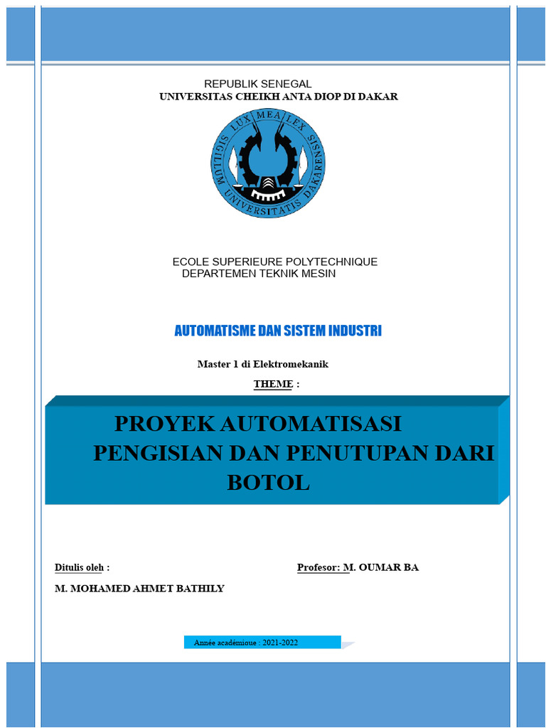 Proyek Otomatisasi Botol Elektromekanik | PDF