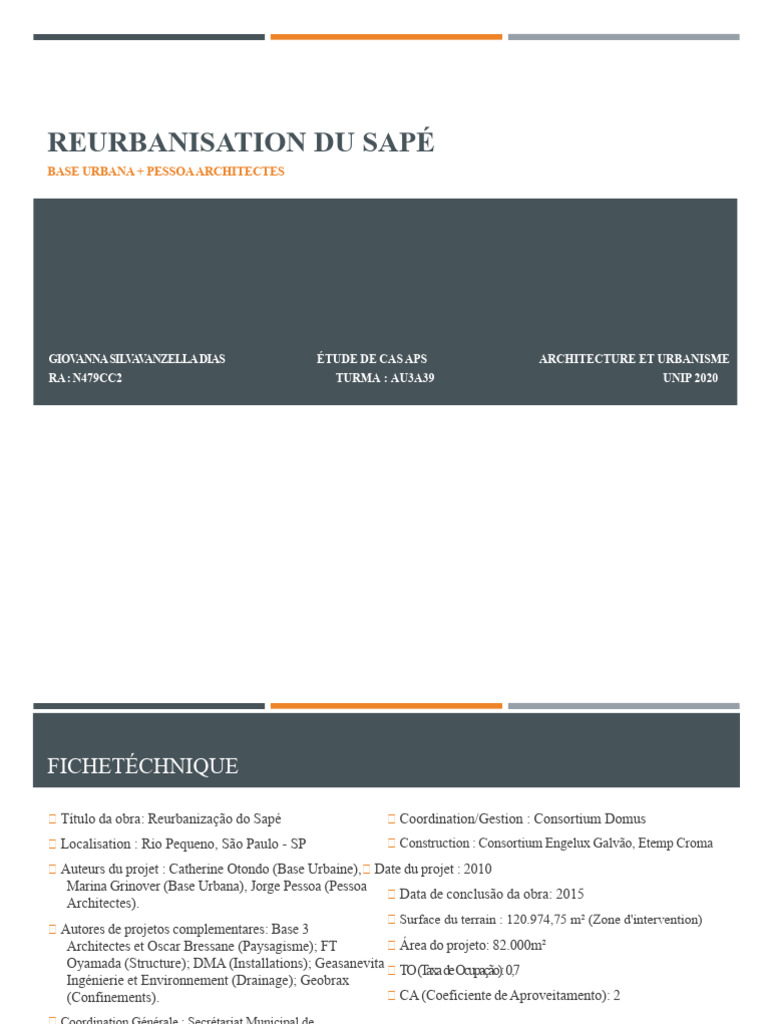 Reurbanisation du Sapé à São Paulo | PDF