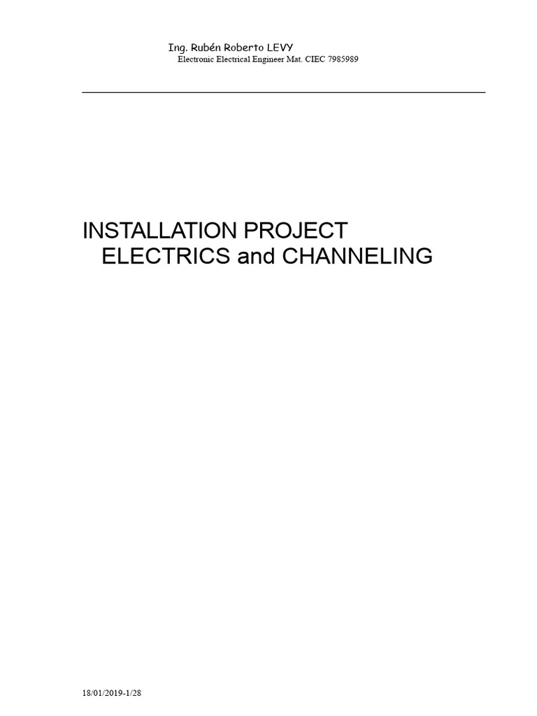 Electrical Installation Project For A School | PDF | Electrical Wiring ...
