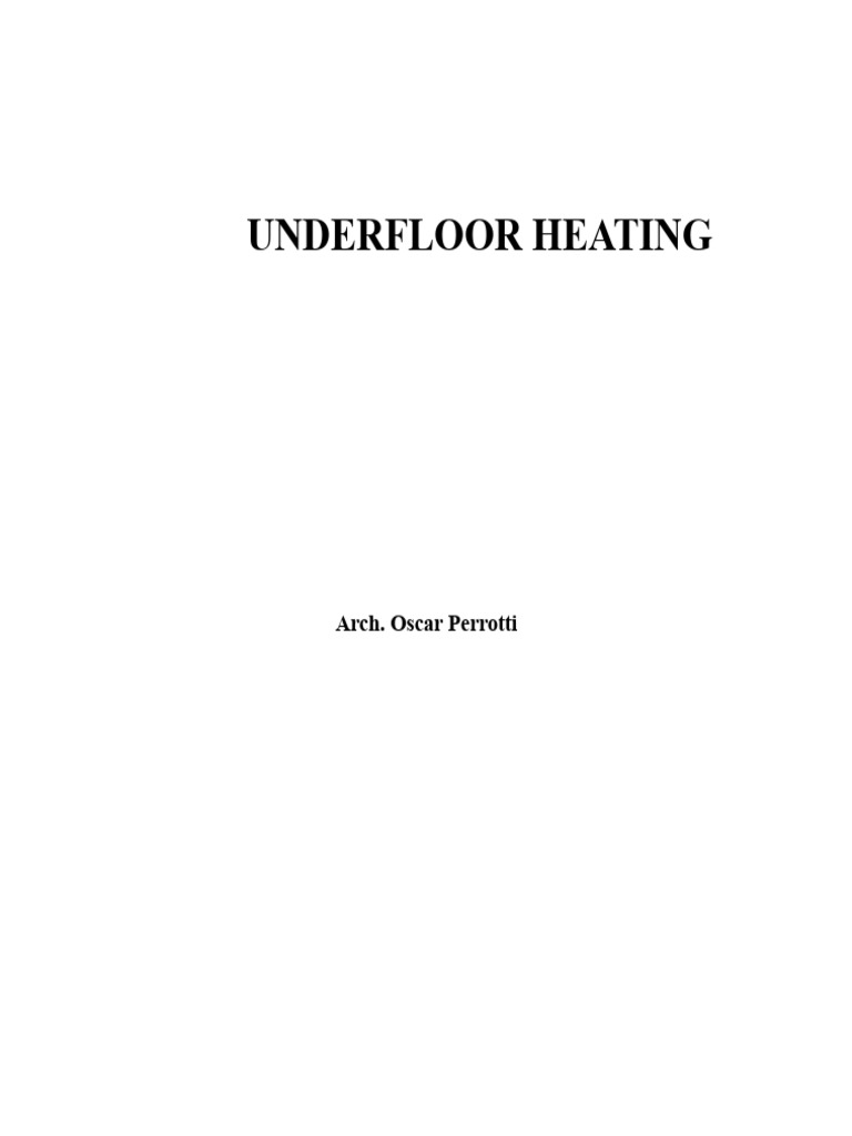 Underfloor Heating | PDF | Heat Transfer | Water Heating