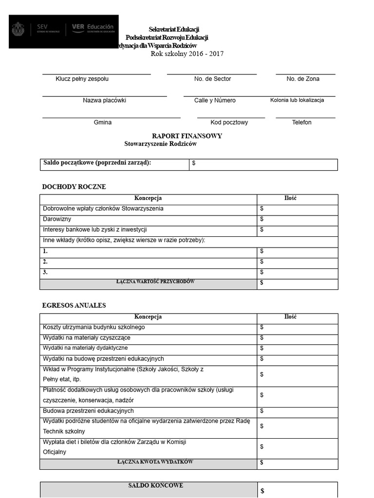 Roczny Raport Finansowy Apf | PDF