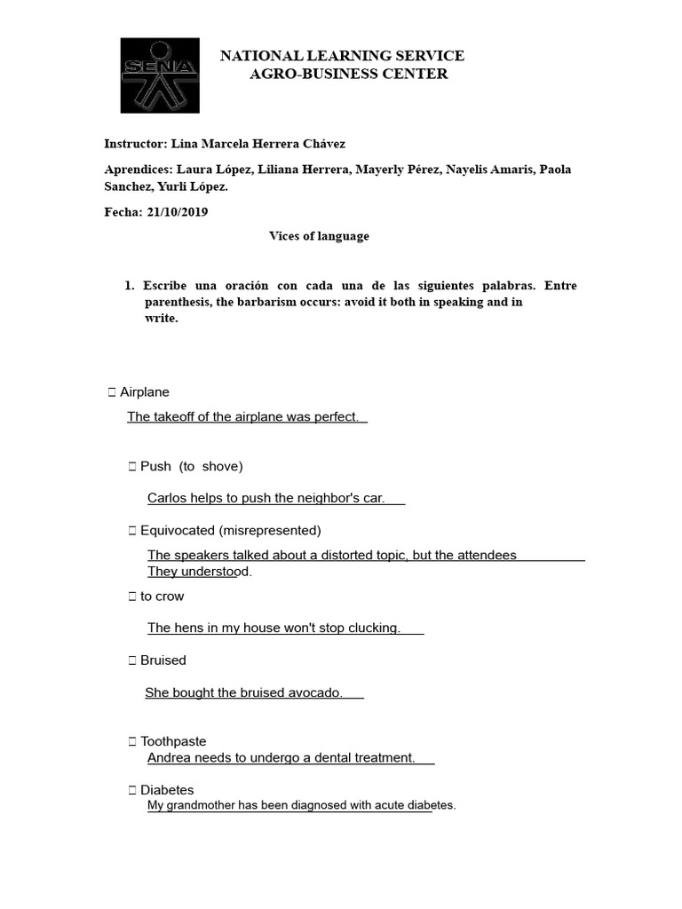 Workshop On Language Vices | PDF
