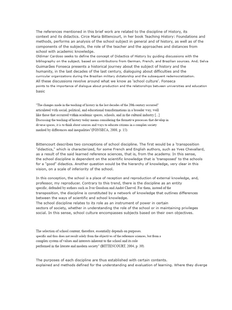 BITENCOURT, Circe Maria F. Teaching History - Fundamentals and Methods ...