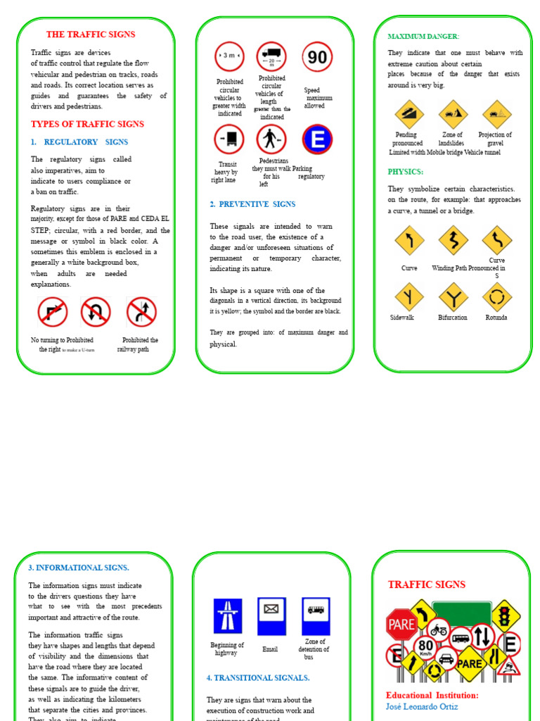 Understanding Traffic Signs and Their Types | PDF | Traffic | Road
