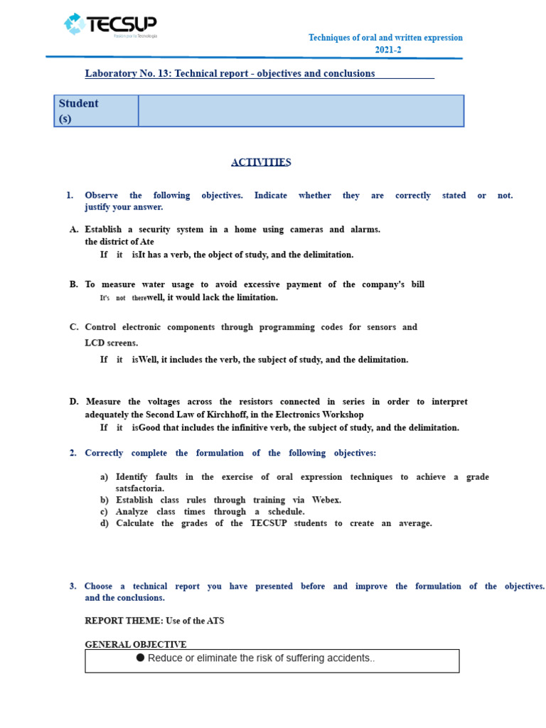 L 13 - IT-OBJECTIVES and CONCLUSIONS | PDF | Safety