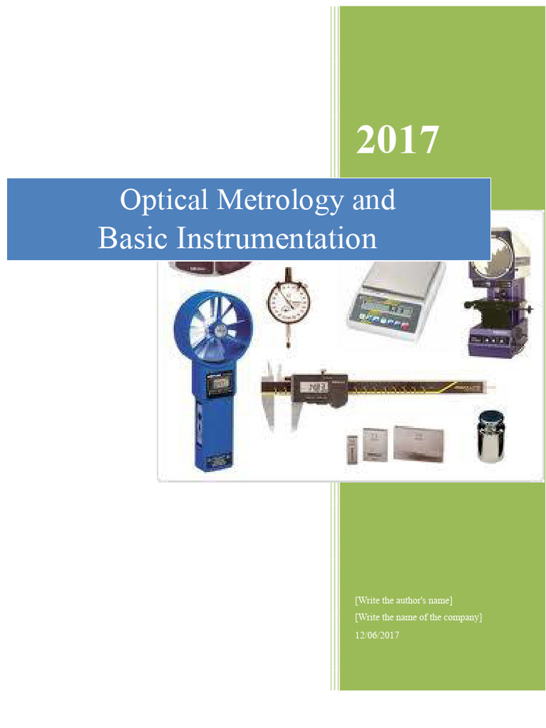 Optical Metrology: Instruments Overview | PDF | Pressure Measurement ...