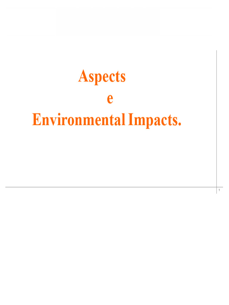 Environmental Aspects and Impacts Guide | PDF | Natural Environment | Risk