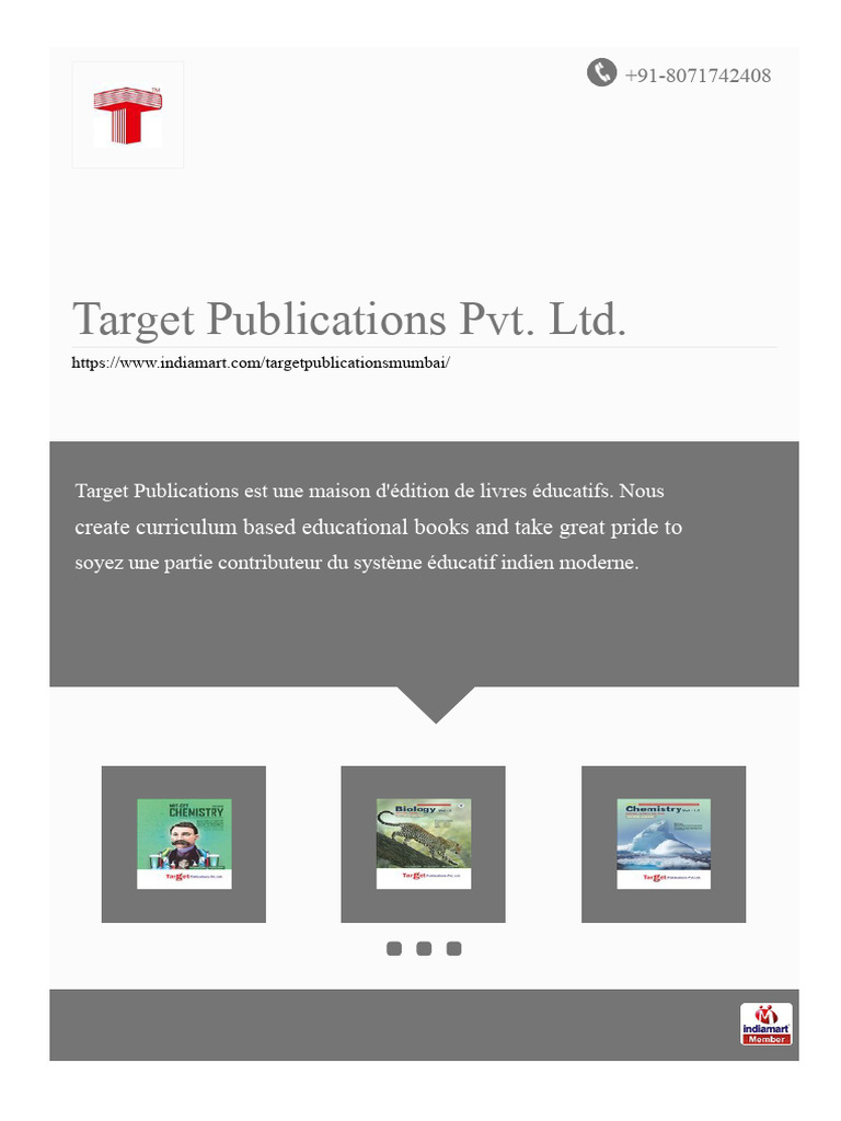 Livres éducatifs de Target Publications | PDF