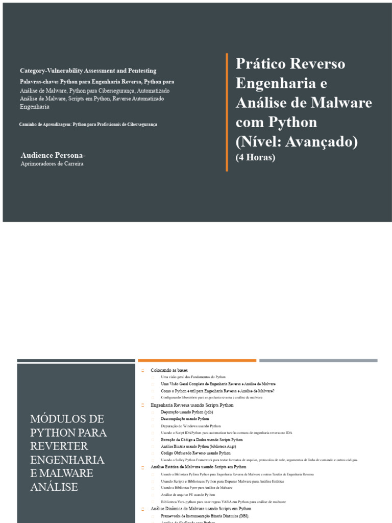 Engenharia Reversa e Malware com Python | PDF | Python (linguagem de ...