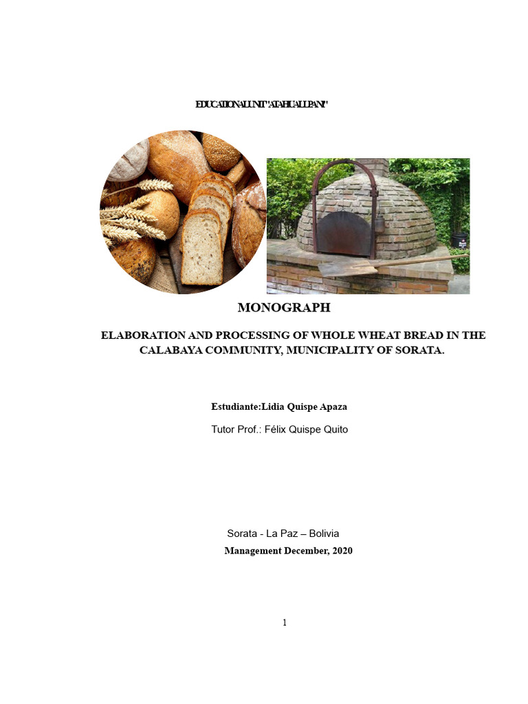 Whole Wheat Bread Production in Sorata | PDF | Vegetable Oil | Breads