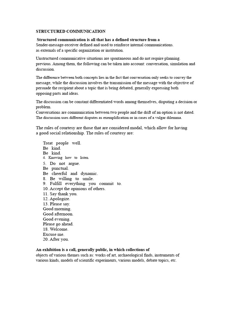 Effective Structured Communication Guide | PDF