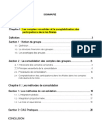 La Consolidation Des Comptes Des Groupes