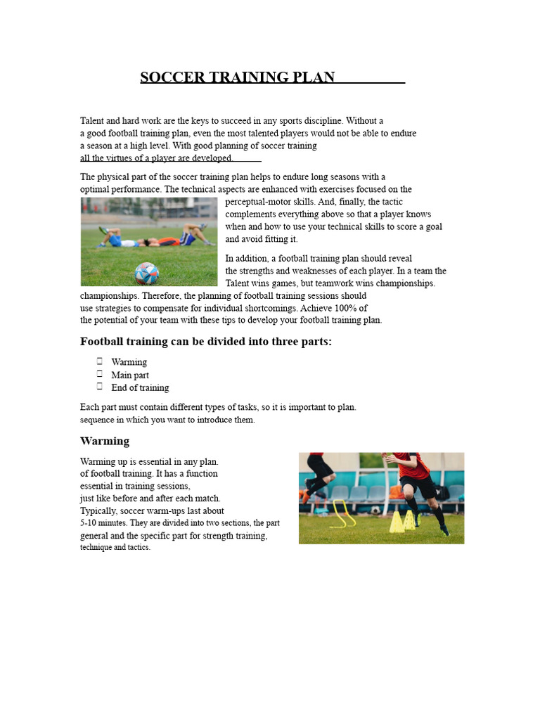 Comprehensive Soccer Training Plan | PDF | Strength Training