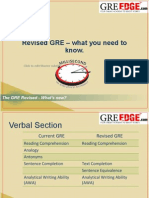 Revised GRE - What You Need To Know.: Click To Edit Master Subtitle Style