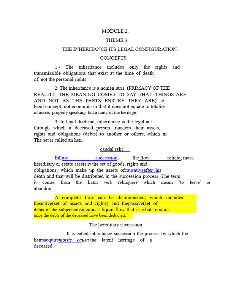 Legal Aspects of Inheritance Succession | PDF | Inheritance | Will And ...