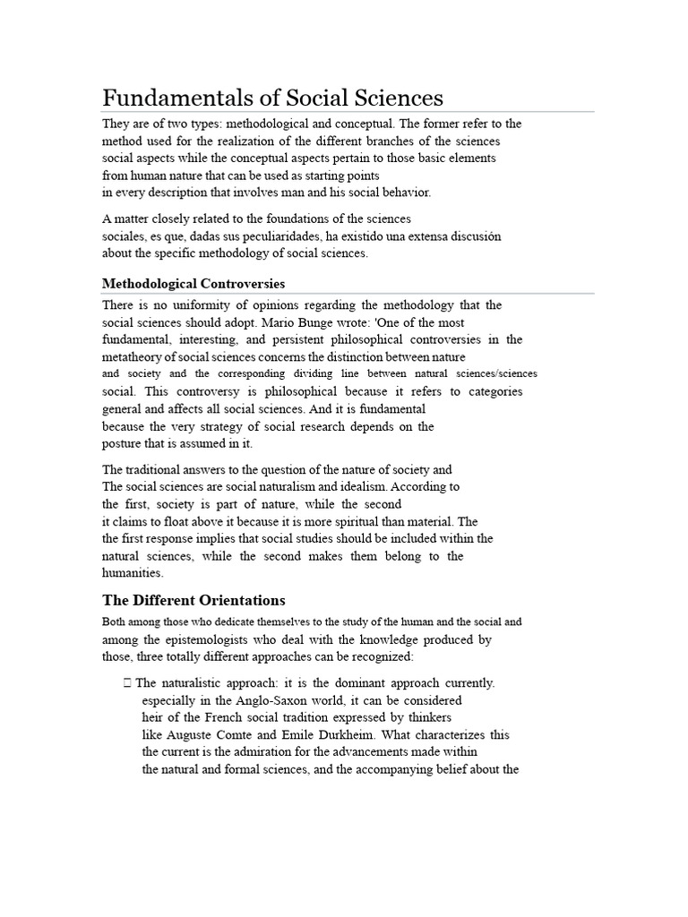 Social Sciences Methodology Overview | PDF | Science | Social Sciences