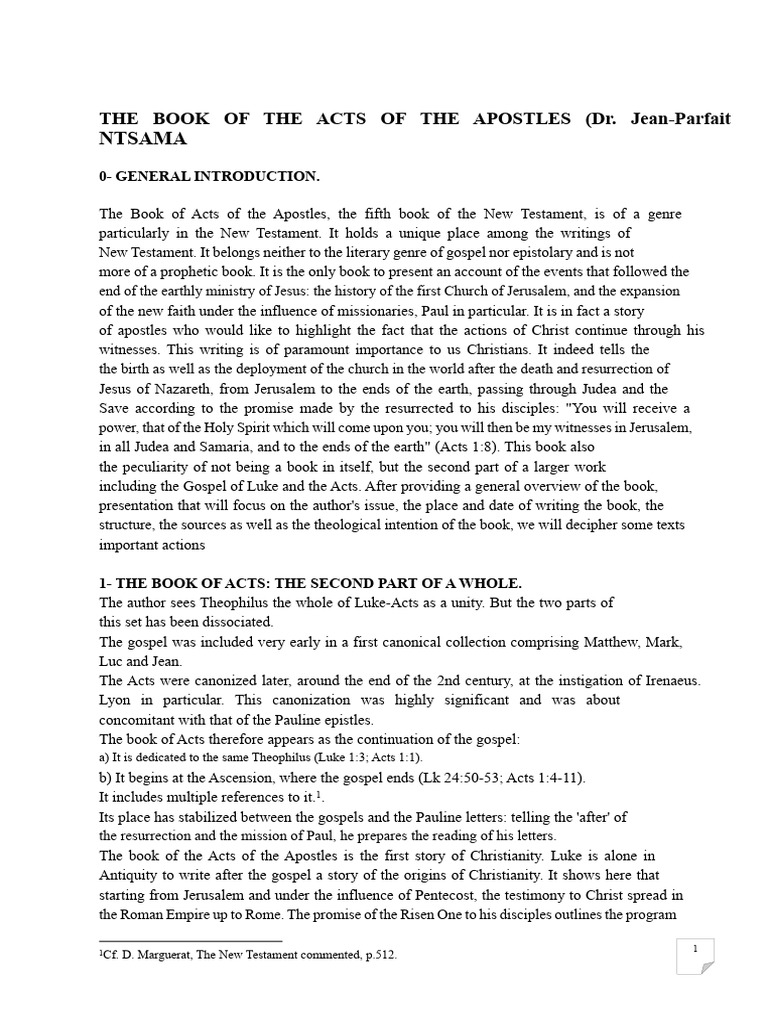 The Book of The Acts of The Apostles License 2 Theology | PDF | Acts Of ...