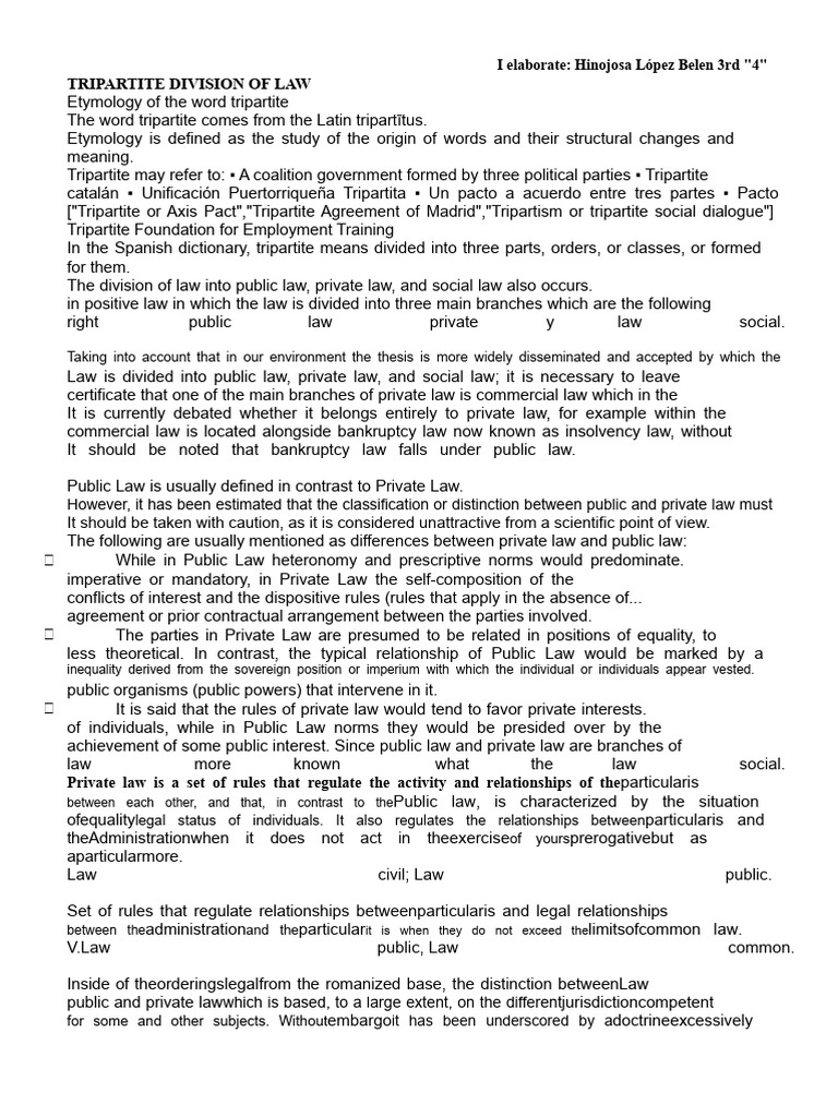 Understanding Tripartite Law Division | PDF | Justice | Crime & Violence