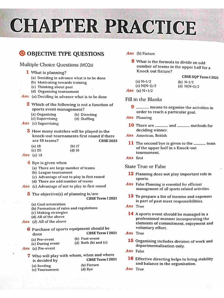 Chapter 1 Question and Answer For Revision | PDF