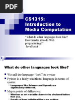 CS1315: Introduction To Media Computation