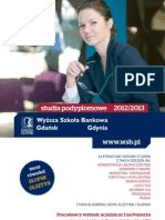 Informator 2012 - Studia Podyplomowe - Wyższa Szkoła Bankowa W Gdańsku