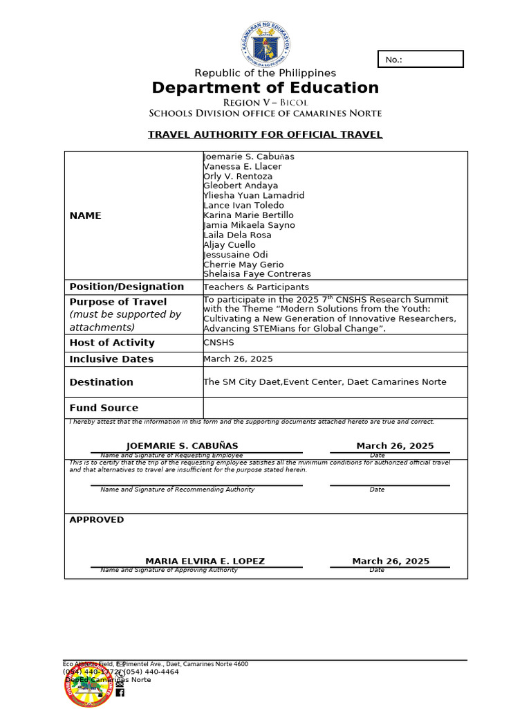 New Template Travel Authority 1 Copy | PDF