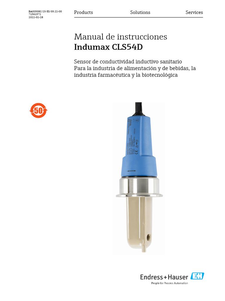 Sensor de Conductividad CLS54D | PDF | Sensor | Residuos