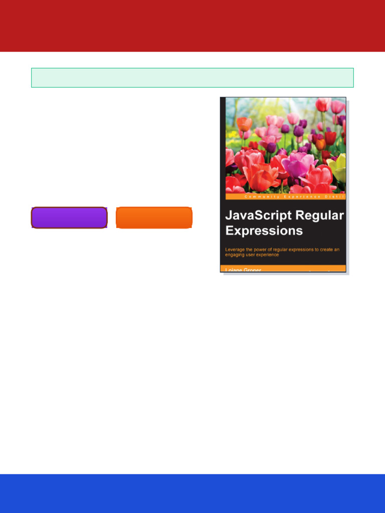 JavaScript Regular Expressions Leverage the power of regular expressions to  create an engaging user experience 1st Edition Loiane Groner Gabriel  Manricks ebook auto-download | PDF | Regular Expression | United States  Marine Corps