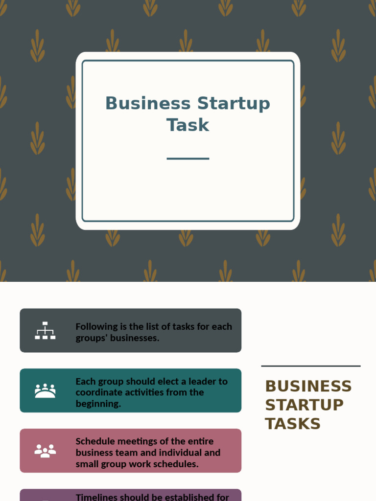 Chapter 0 - 2 - Business Startup Tasks | PDF | Business | Economies
