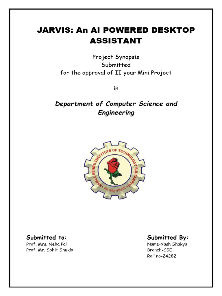 JARVIS: AI Desktop Assistant Project | PDF | Artificial Intelligence ...