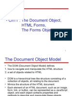 Ch11: The Document Object, HTML Forms, The Forms Object
