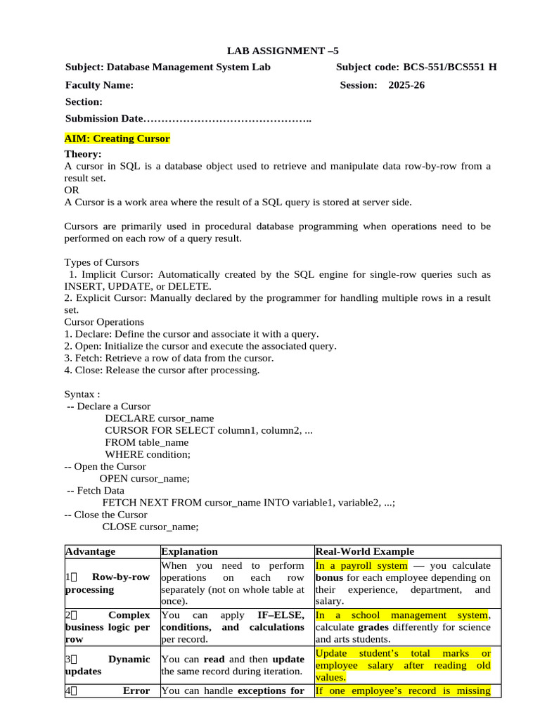 Dbms Lab Assignment 5 | PDF | Databases | Sql