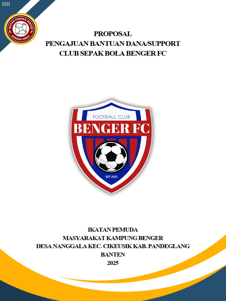 Proposal Dana untuk Benger FC 2025 | PDF