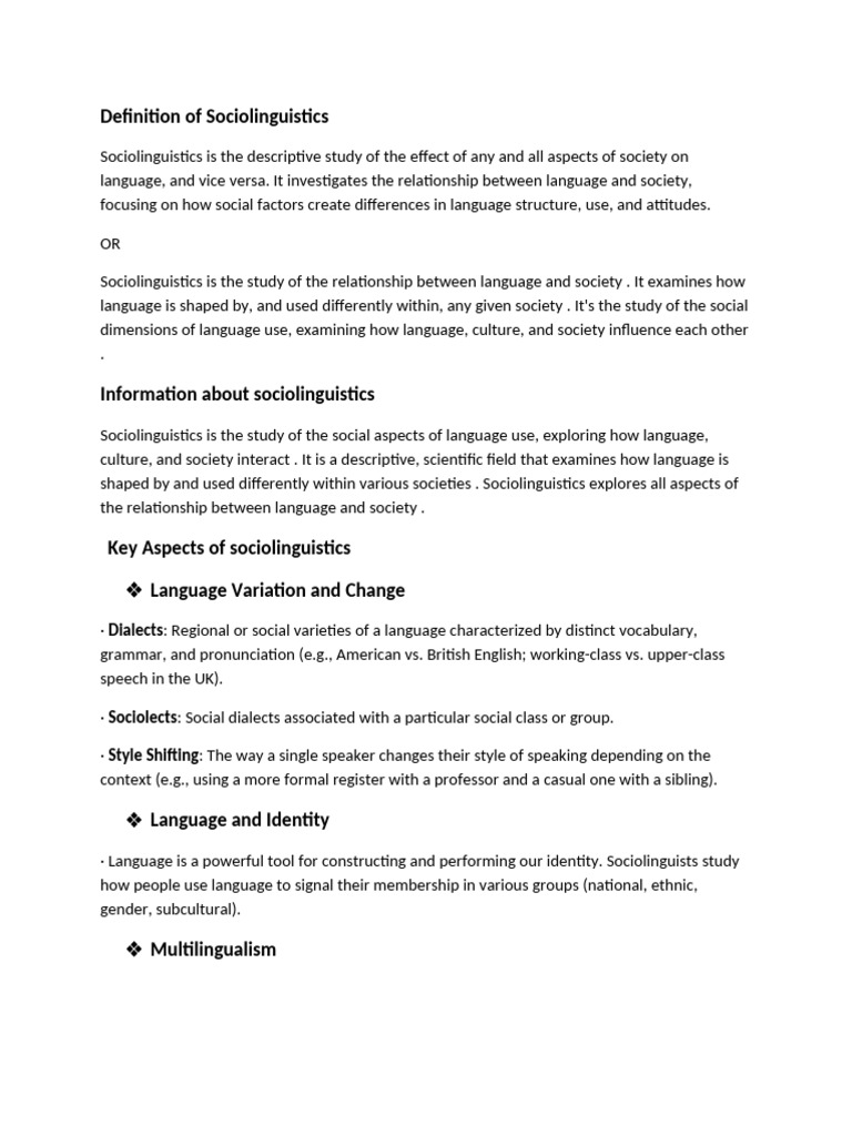 Understanding Sociolinguistics: Language & Society | PDF ...