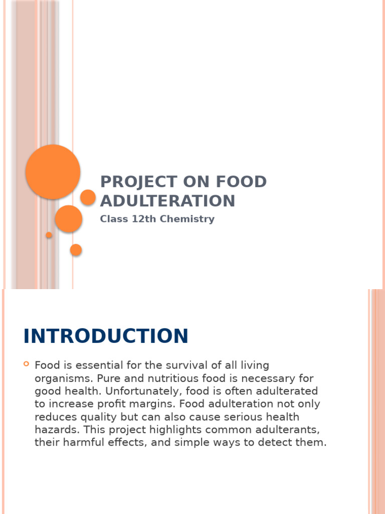 Food Adulteration: Detection & Effects | PDF | Foods | Milk