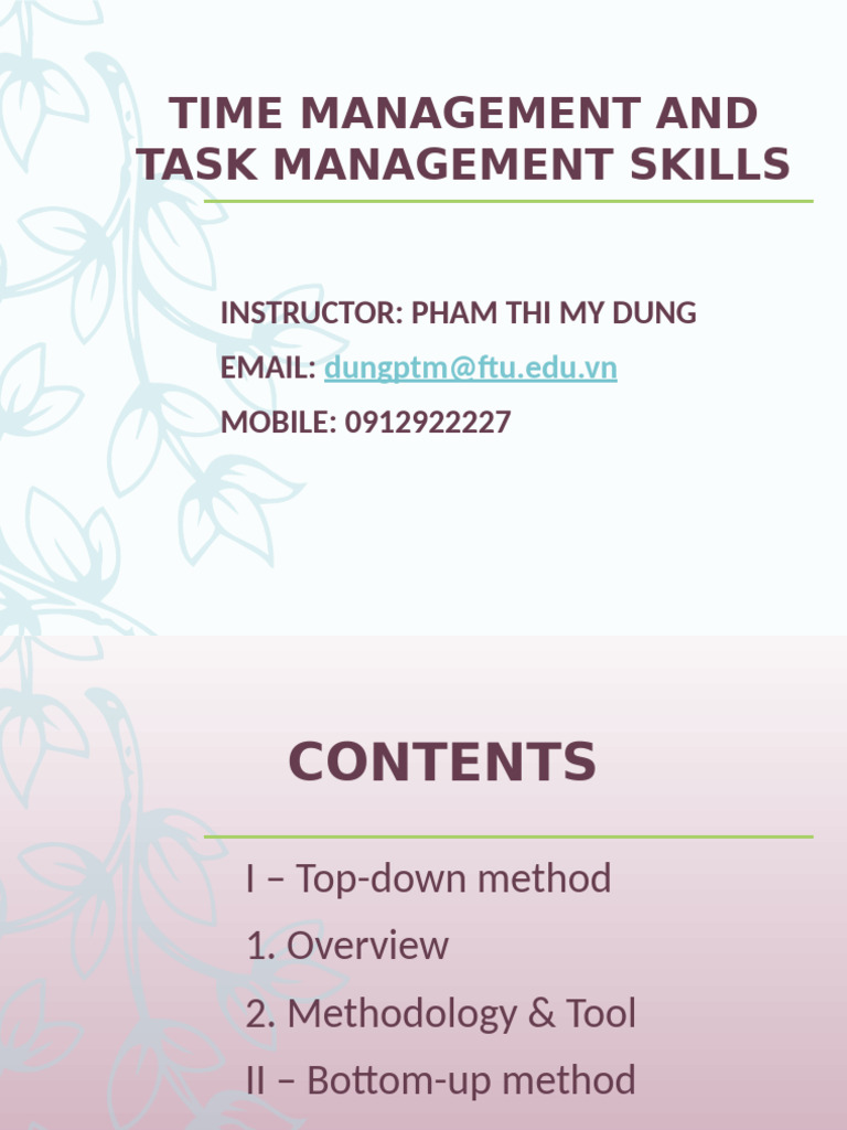 Time Management Sts6 | PDF | Goal | Psychology