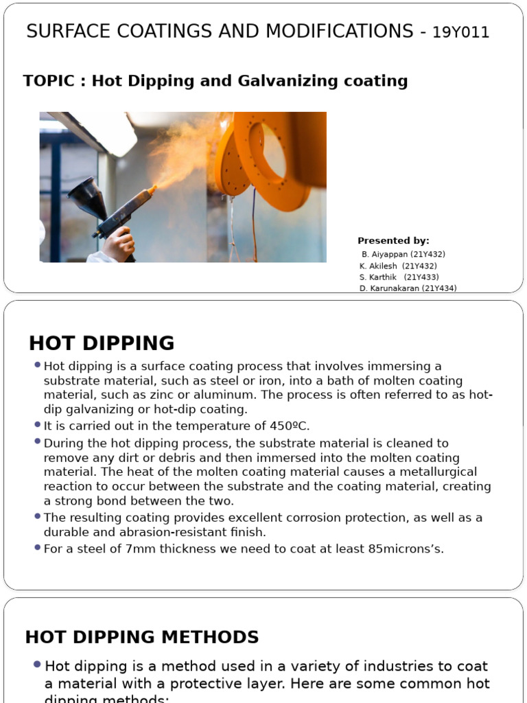 Hot Dipping & Galvanizing Coatings Guide | PDF | Corrosion | Materials ...