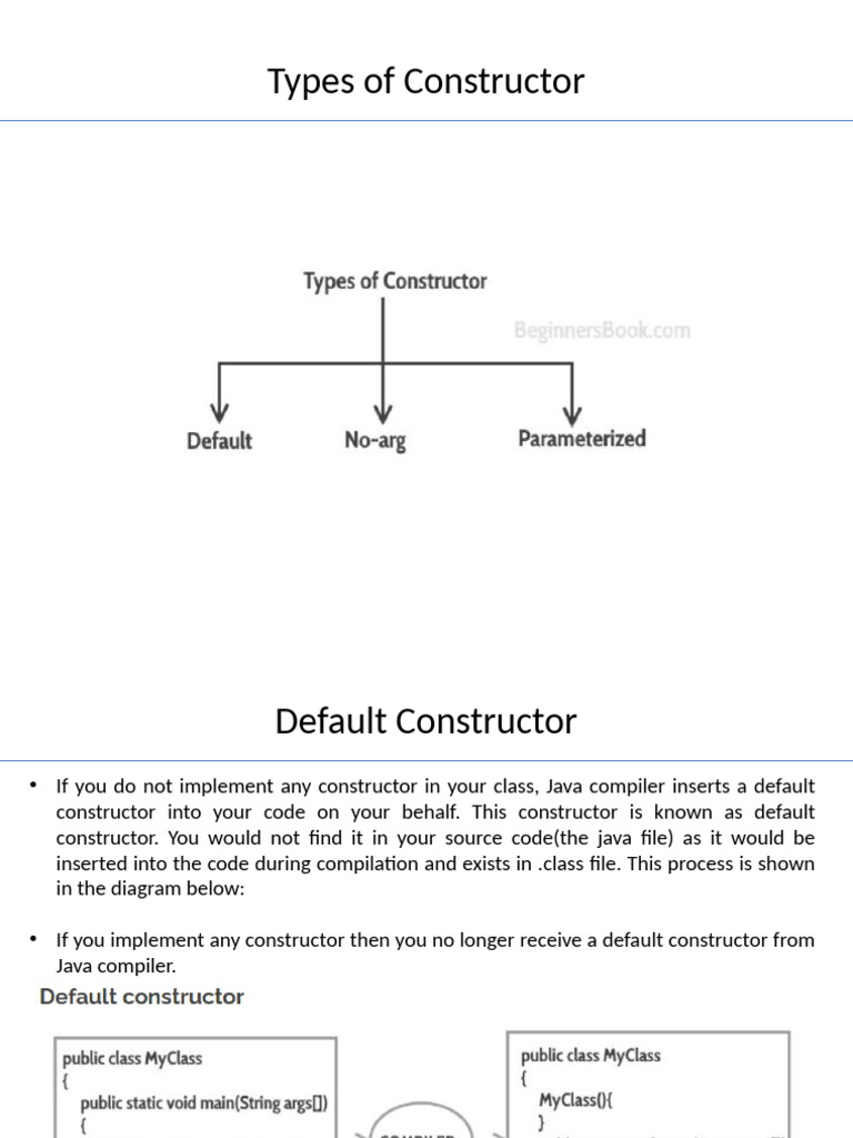 005 Types Of Constructor Super Pdf Programming Constructor